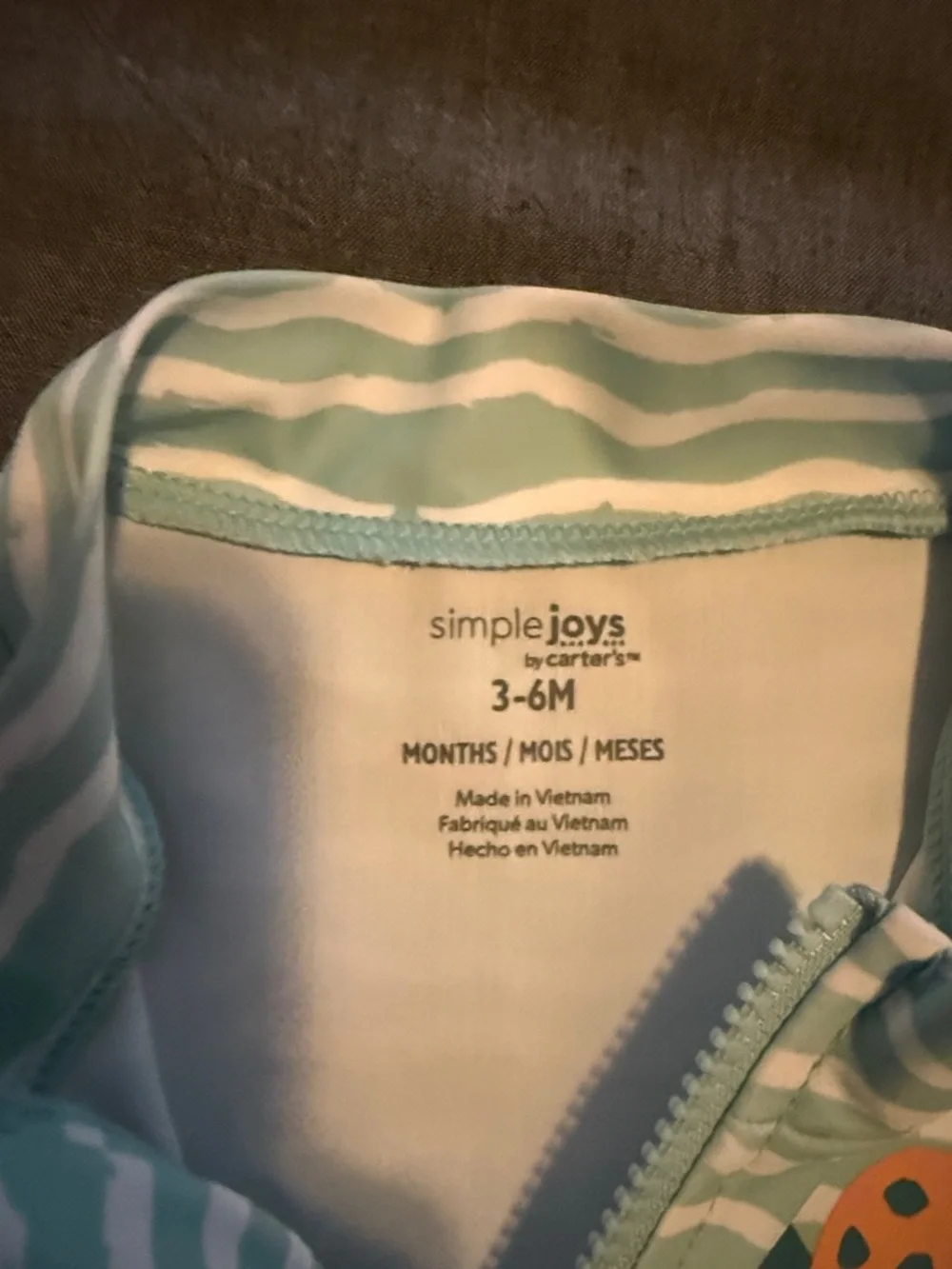 Carter’s Wave Stripe One-Piece Rashguard - Picture 2 of 2